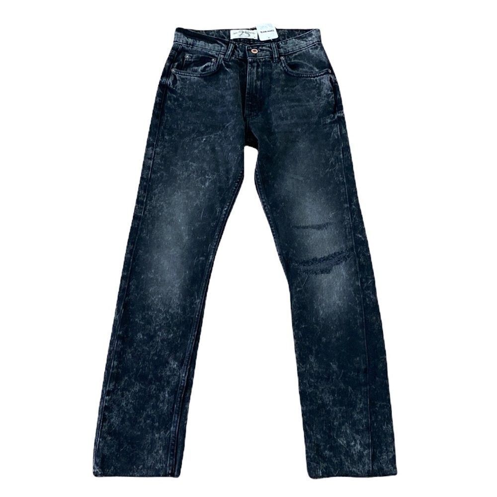 NWT Free People We The Free Straight Leg Blue Acid Jeans Size 25